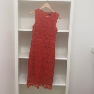 Ann Taylor red cocktail Spanish dress